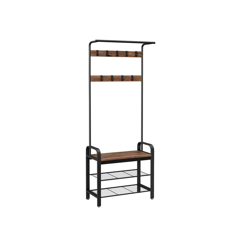 Vasagle Coat Rack With Shoe Storage Bench