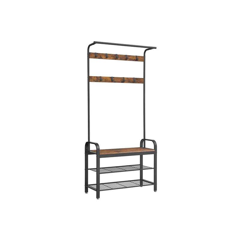 Vasagle Coat Rack With Shoe Storage Bench
