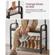 Vasagle Coat Rack With Shoe Storage Bench