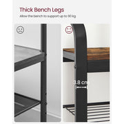 Vasagle Coat Rack With Shoe Storage Bench