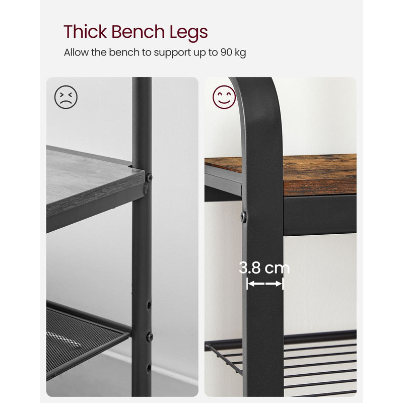 Vasagle Coat Rack With Shoe Storage Bench