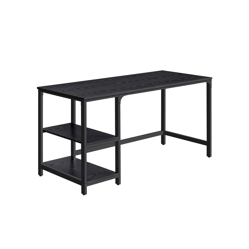 Computer Desk With Shelves 140 cm Wide For Home Office by Vasagle