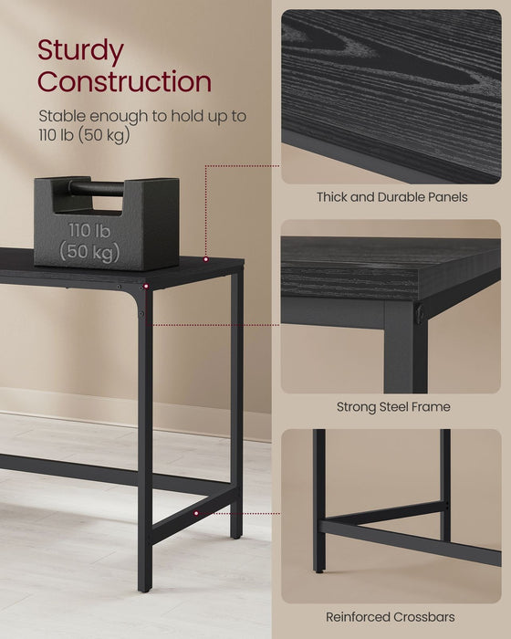 Computer Desk With Shelves 140 cm Wide For Home Office by Vasagle