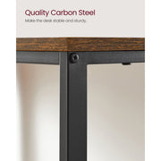 Computer Desk With Shelves 140 cm Wide For Home Office by Vasagle