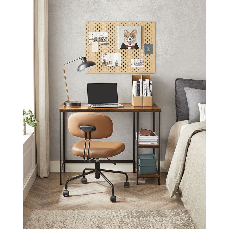 Computer Desk With Shelves 140 cm Wide For Home Office by Vasagle