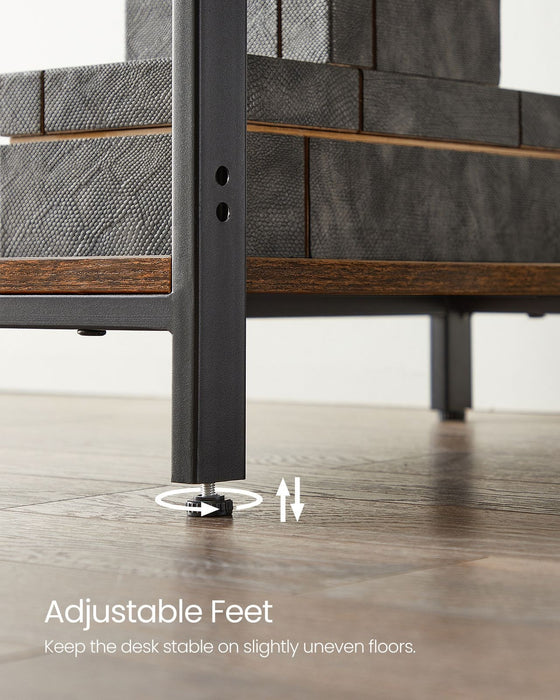 Computer Desk With Shelves 140 cm Wide For Home Office by Vasagle
