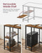 Computer Desk With Shelves 140 cm Wide For Home Office by Vasagle