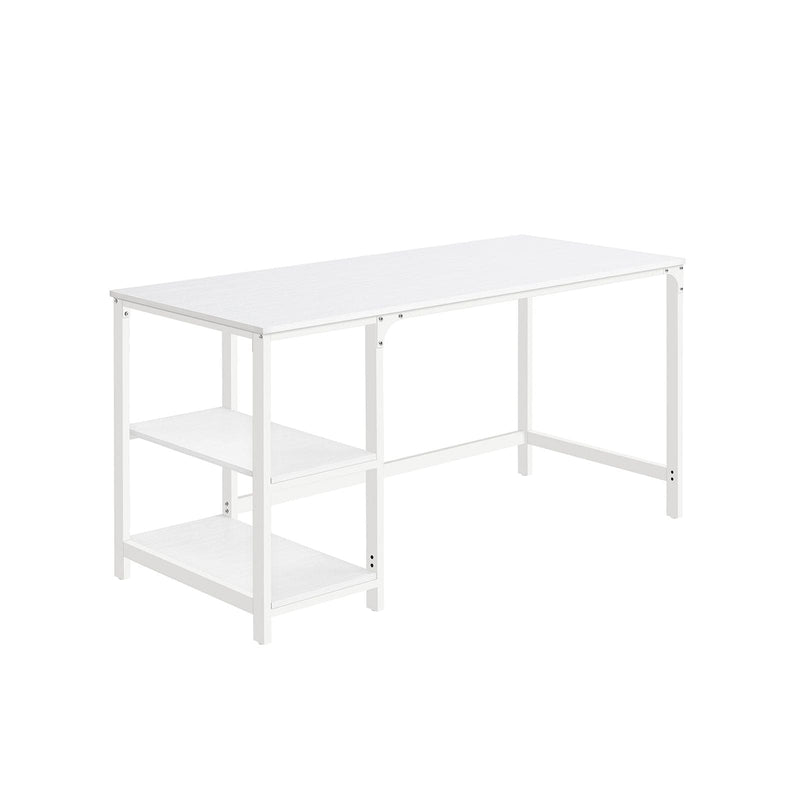 Computer Desk With Shelves 140 cm Wide For Home Office by Vasagle