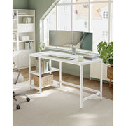 Computer Desk With Shelves 140 cm Wide For Home Office by Vasagle