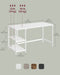 Computer Desk With Shelves 140 cm Wide For Home Office by Vasagle