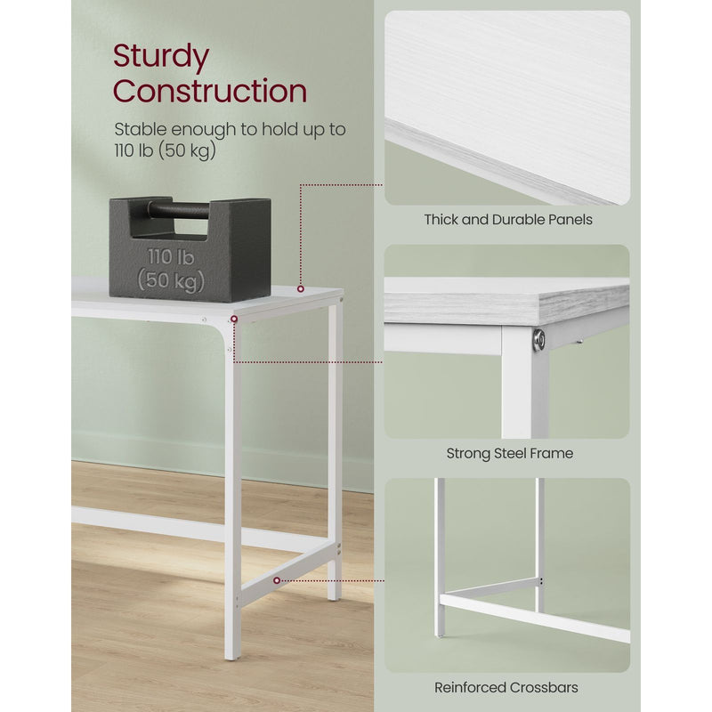 Computer Desk With Shelves 140 cm Wide For Home Office by Vasagle