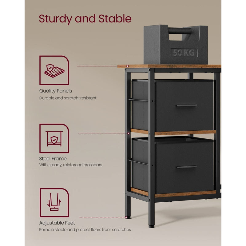 Vasagle Corner Desk With Drawers For Home Office