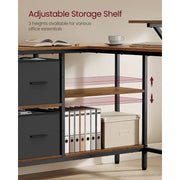 Vasagle Corner Desk With Drawers For Home Office