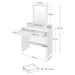 Image of a White Vasagle Dressing Table with LED Light Up Mirror and Drawers