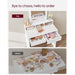Image of a White Vasagle Dressing Table with LED Light Up Mirror and Drawers