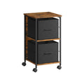 Vasagle Filing Cabinet 2 Drawer, Rustic Brown and Black For Home Office