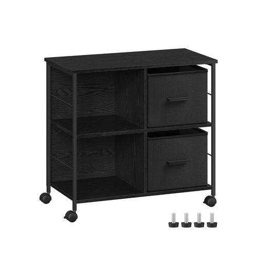 Image of a Black Vasagle Filing Cabinet on Wheels.