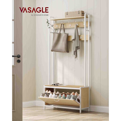 Vasagle Hall Tree With Hidden Shoe Storage