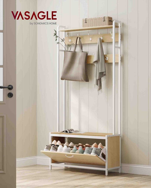 Vasagle Hall Tree With Hidden Shoe Storage