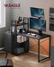 Vasagle Black Computer Desk With Shelves