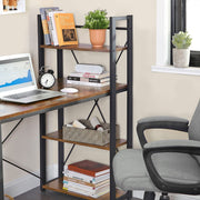 Computer Desk With Shelves Vintage Brown For Home Office by Vasagle