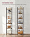 Industrial 40cm Wide Bookcase With 6 Shelves by Vasagle
