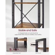 Industrial 40cm Wide Bookcase With 6 Shelves by Vasagle