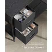 Vasagle L Shaped Home Office Desk with Drawers, 135cm Wide