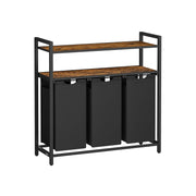 Vasagle Laundry Sorter With 3 Compartments and 2 Shelves