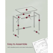 Vasagle Small White Desk For Home Office Study or Bedroom