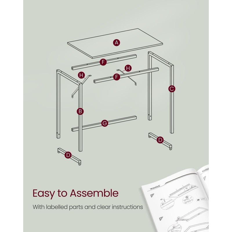 Vasagle Small White Desk For Home Office Study or Bedroom