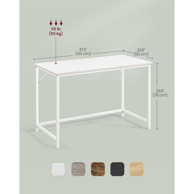 Vasagle Small White Desk For Home Office Study or Bedroom