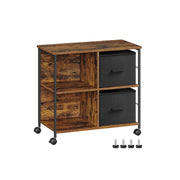 Vasagle Rustic Filing Cabinet For Home Office
