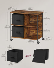 Vasagle Rustic Filing Cabinet For Home Office