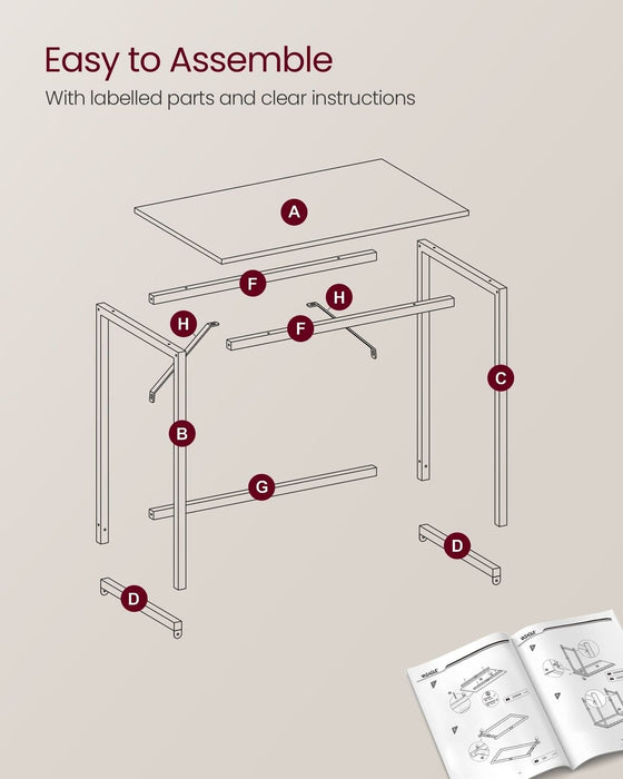 Image of a Small Vasagle Study Desk For Bedroom