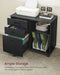 Image of a Black Vasagle Storage Cabinet With File Drawer