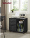 Image of a Black Vasagle Storage Cabinet With File Drawer
