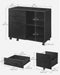 Image of a Black Vasagle Storage Cabinet With File Drawer
