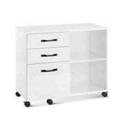 Vasagle White Storage Cabinet With File Drawer For Home Office
