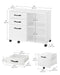 Image of a White Vasagle Storage Cabinet With File Drawer For Home Office