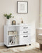 Image of a White Vasagle Storage Cabinet With File Drawer For Home Office