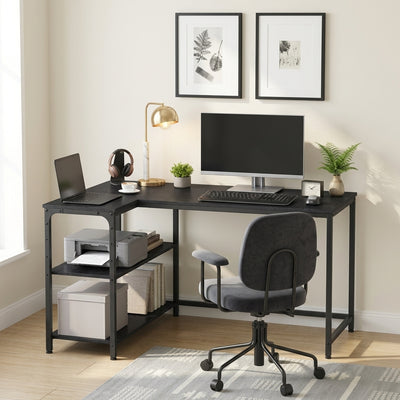 Vasagle desk with storage in a home office
