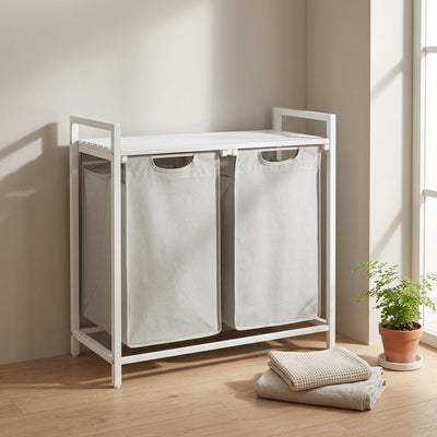 Vasagle laundry basket in a bedroom