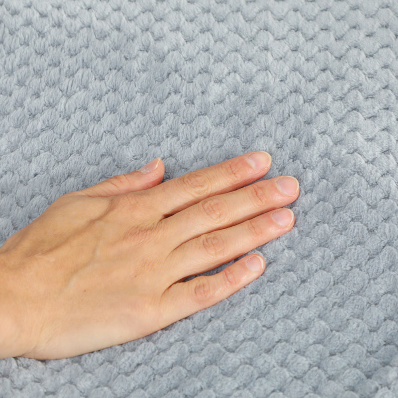 Electric Heated Throw Blanket with 5 Heat Settings and 10 Hour Timer for Cosy Warmth Grey AOSOM