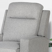 Electric Reclining Armchair with USB Charging Port and Footrest for Relaxing Grey
