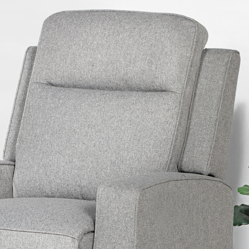 Electric Reclining Armchair with USB Charging Port and Footrest for Relaxing Grey