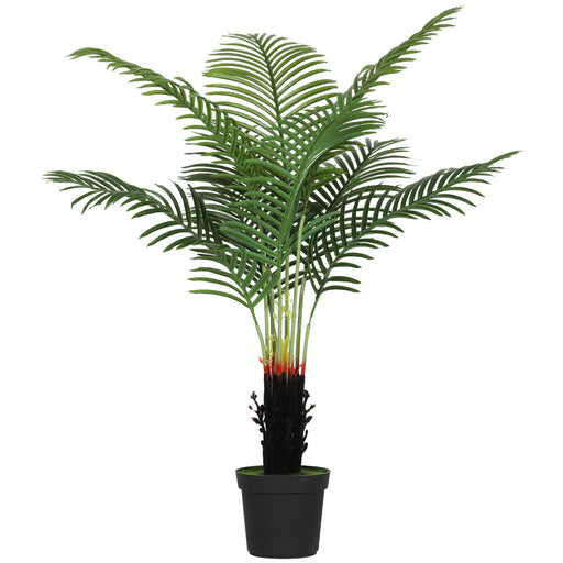 120cm Artificial Areca Palm Tree with 9 Lush PE Leaves for Home or Office Decor, Green