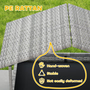 Extendable Elevated Rattan Dog Bed With Water Resistant Roof and Cushion Charcoal Grey by PawHut