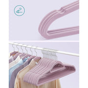 Non-Slip Velvet Coat Hangers, Pale Purple (20-Pack) Songmics