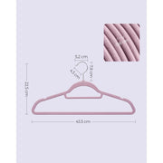 Non-Slip Velvet Coat Hangers, Pale Purple (20-Pack) Songmics